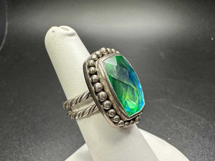 Sterling Silver Loribonn Ring Size 6 14.4g [Photo 3]