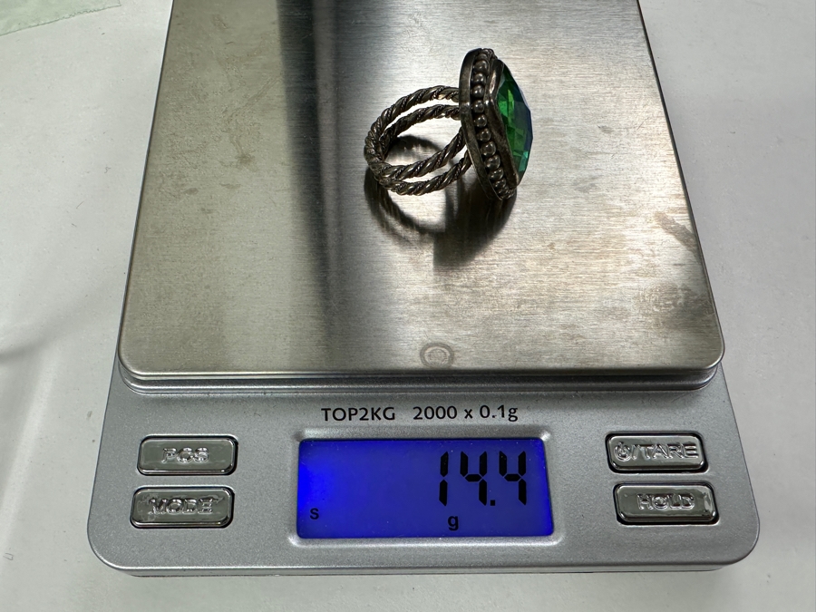 Sterling Silver Loribonn Ring Size 6 14.4g [Photo 9]