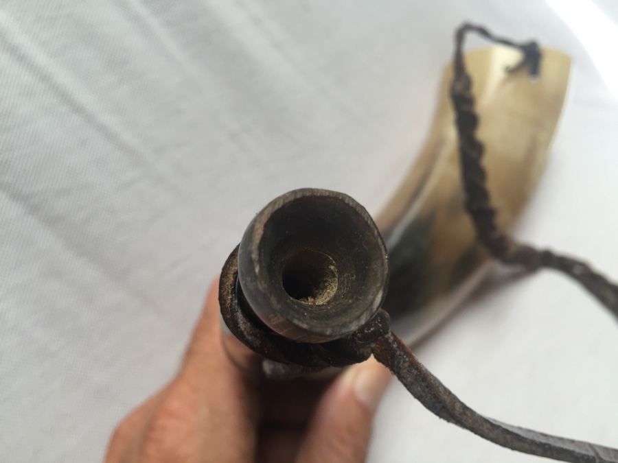 Vintage Hunting Horn with Leather Strap [Photo 7]