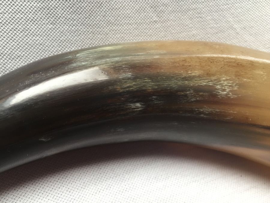 Vintage Hunting Horn with Leather Strap [Photo 3]