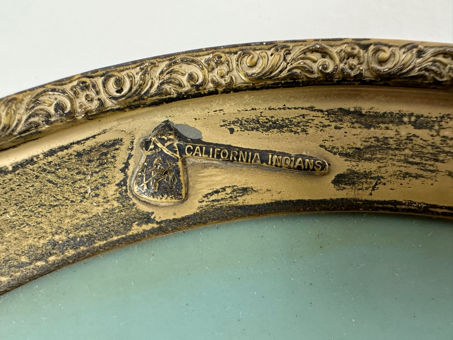 Fisher Sterling Silver Rimmed California Indians Trophy Plate Engraved 'Skeet' With 10.5' Kingsley By Lenox Plate - Plate Weighs Approximately 510g (Total Weight 671g) - Apx Sterling Silver Weight Is 161g - Apx Silver Melt Value = $158 [Photo 2]