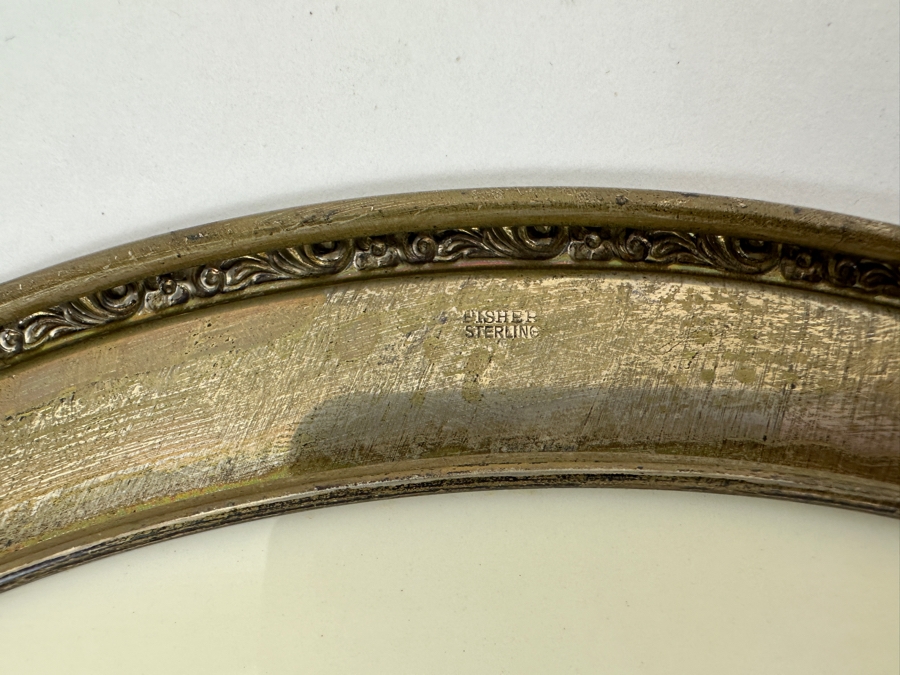 Fisher Sterling Silver Rimmed California Indians Trophy Plate W/ 10.5' Custom California Indians Golden Anniversary 1919-1969 Lenox Plate - Plate Weighs Apx 510g (Total Weight 688g) - Apx Sterling Silver Weight Is 178g - Apx Silver Melt Value = $175 [Photo 6]