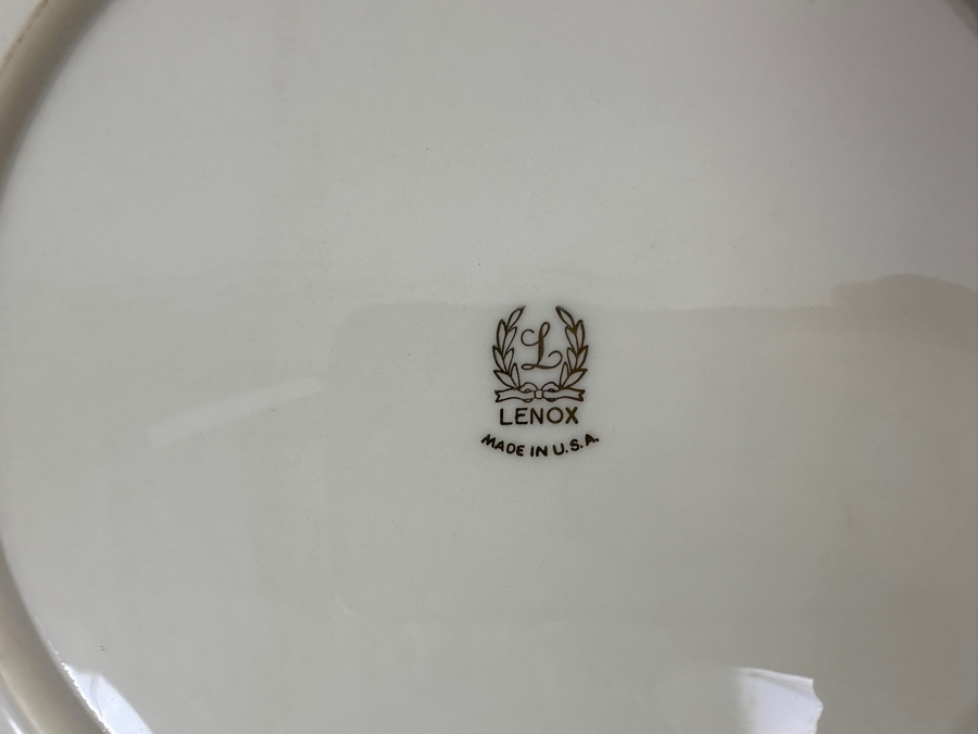 Fisher Sterling Silver Rimmed California Indians Trophy Plate W/ 10.5' Custom California Indians Golden Anniversary 1919-1969 Lenox Plate - Plate Weighs Apx 510g (Total Weight 688g) - Apx Sterling Silver Weight Is 178g - Apx Silver Melt Value = $175 [Photo 5]