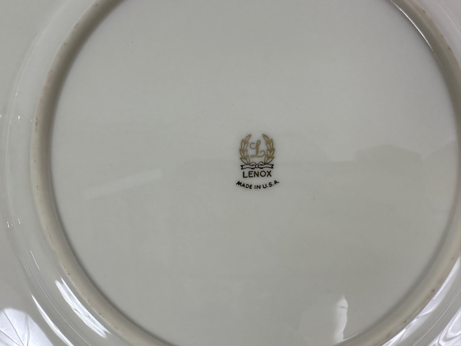 Fisher Sterling Silver Rimmed California Indians Trophy Plate W/ 10.5' Custom California Indians Golden Anniversary 1919-1969 Lenox Plate - Plate Weighs Apx 510g (Total Weight 702g) - Apx Sterling Silver Weight Is 192g - Apx Silver Melt Value = $188 [Photo 4]