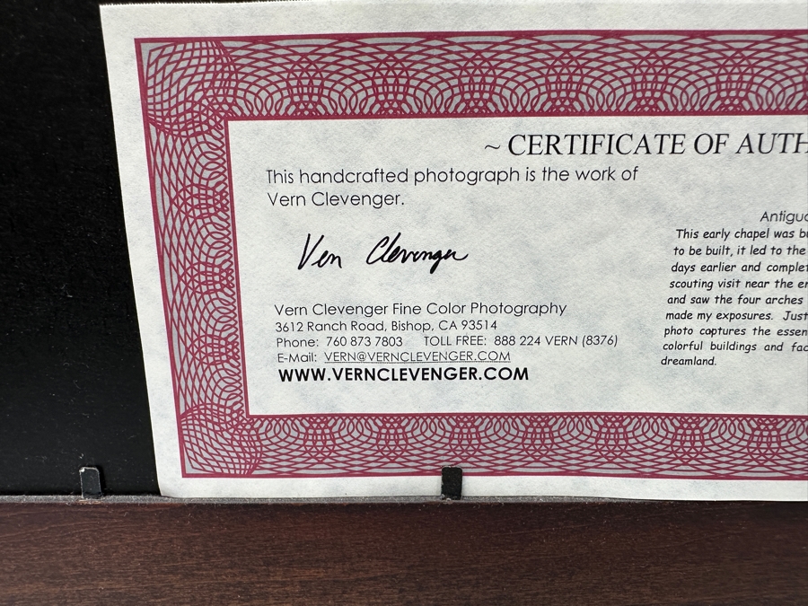 Vern Clevenger Handcrafted Limited Edition Photograph Titled 'San Francisco El Grande #1' Numbered 1 Of 500 16 X 12 Framed 29.5 X 25.5 Artist Signed Lower Right [Photo 10]