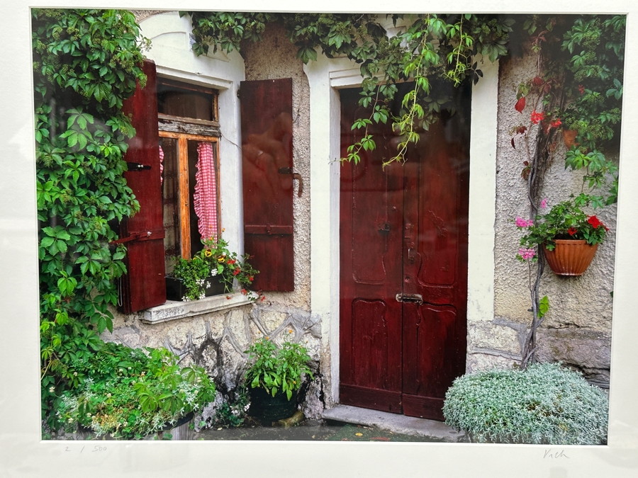 Vern Clevenger Handcrafted Limited Edition Photograph Titled 'Cottage In The Italian Alps' Numbered 2 Of 500 16 X 12 Framed 29.5 X 25.5 Artist Signed Lower Right
