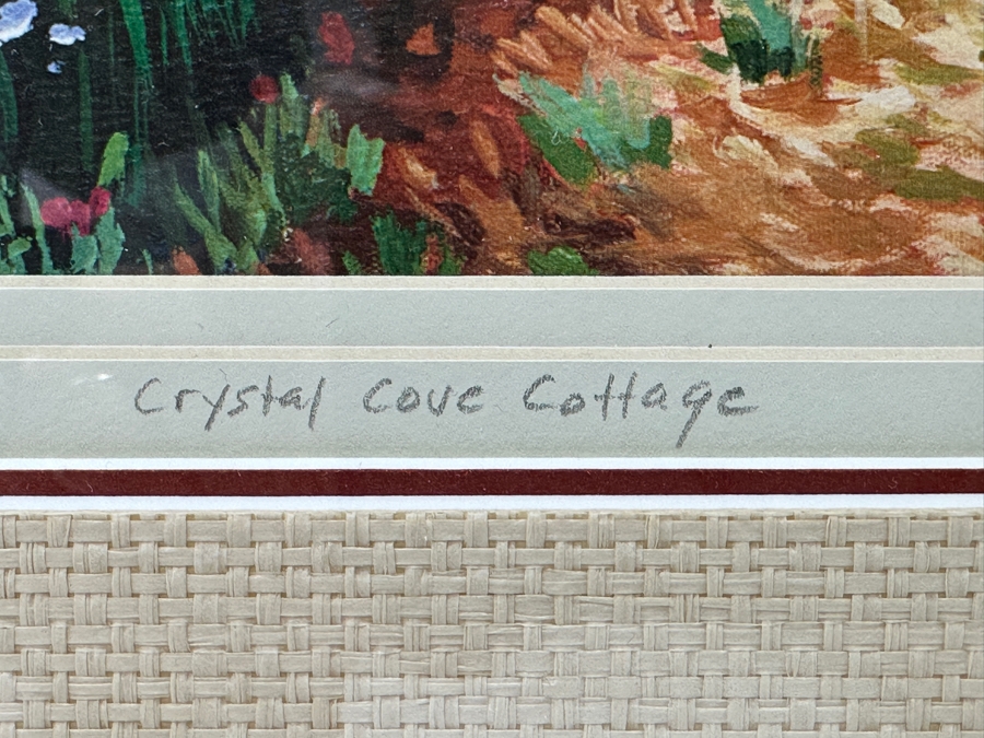 Donita Lloyd (Laguna Beach, CA) Limited Edition Arist Proof A/P Print Titled 'Crystal Cove Cottage' 13.5 X 10 Framed 22.5 X 18.5 [Photo 4]