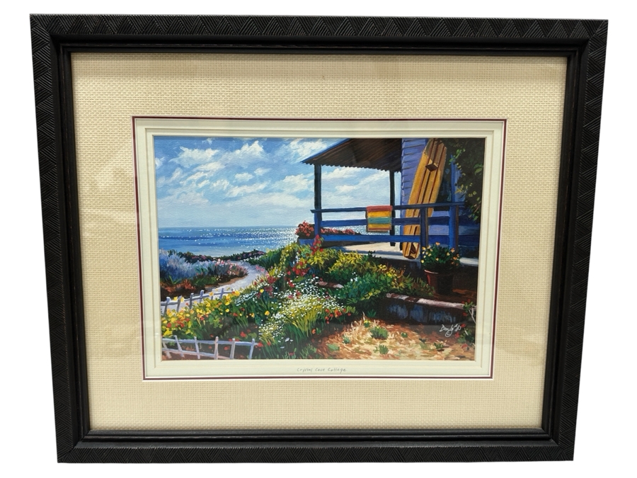 Donita Lloyd (Laguna Beach, CA) Limited Edition Arist Proof A/P Print Titled 'Crystal Cove Cottage' 13.5 X 10 Framed 22.5 X 18.5 [Photo 2]