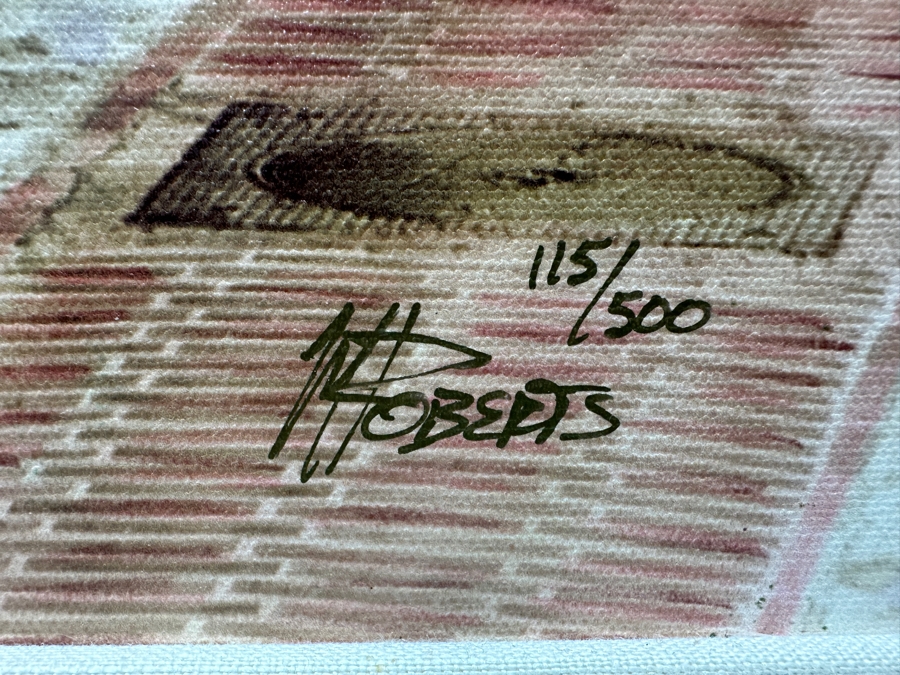 Martin Roberts Original Painted Print Created From A B&W Photograph Titled 'Cat In A Medieval' Numbered 115 Of 500 13 X 19 Framed 25 X 31.5 Signed Lower Right [Photo 5]