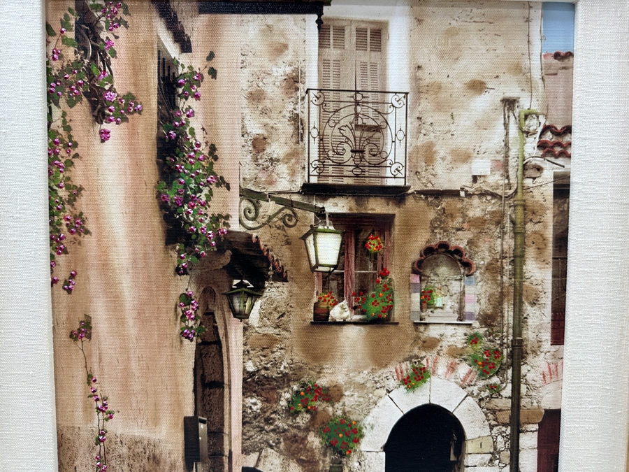 Martin Roberts Original Painted Print Created From A B&W Photograph Titled 'Cat In A Medieval' Numbered 115 Of 500 13 X 19 Framed 25 X 31.5 Signed Lower Right [Photo 4]