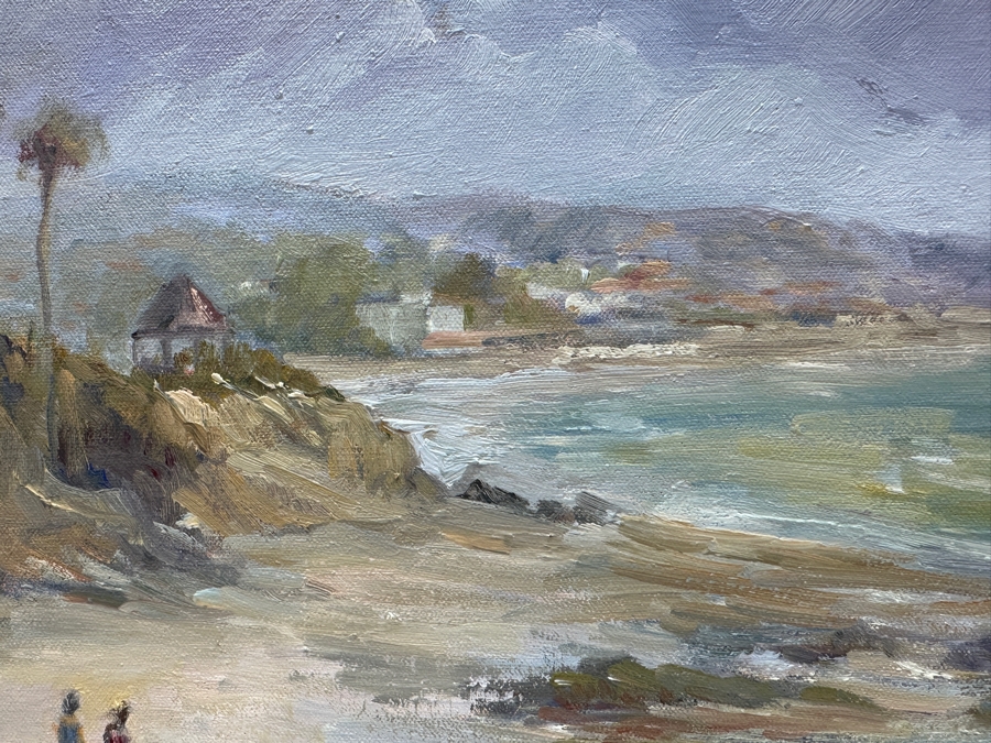 Val Carson Original Laguna Coast Plein Air Seascape Oil Painting On Canvas 16 X 12 Framed 17.5 X 13.5 [Photo 6]
