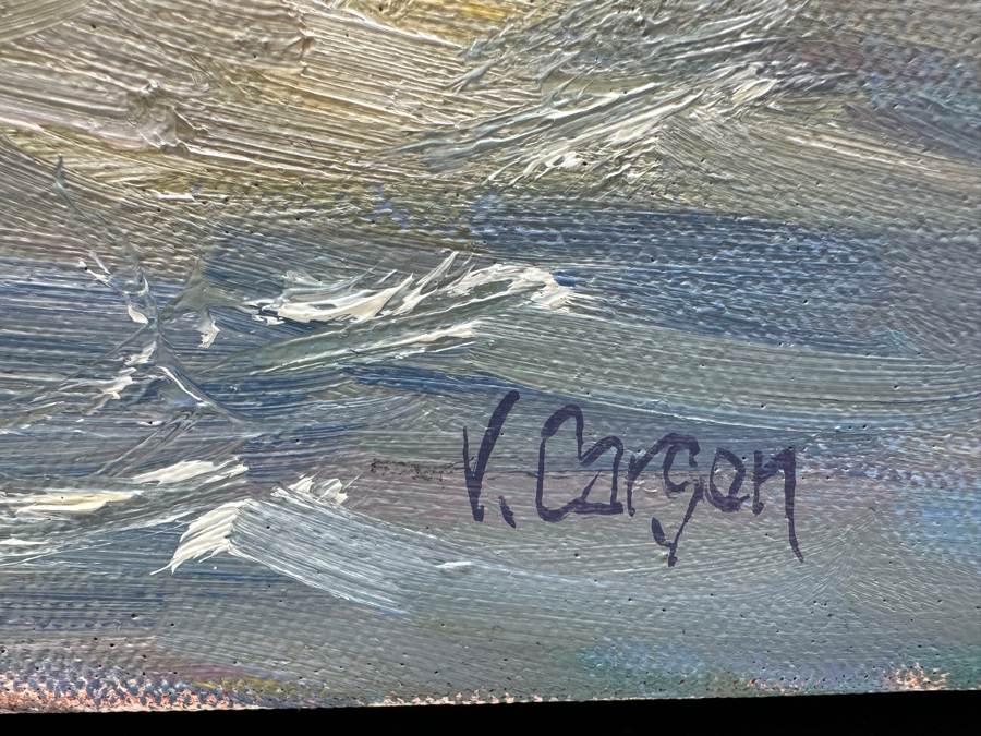 Val Carson Original Laguna Coast Plein Air Seascape Oil Painting On Canvas 16 X 12 Framed 17.5 X 13.5 [Photo 4]