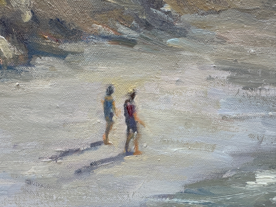 Val Carson Original Laguna Coast Plein Air Seascape Oil Painting On Canvas 16 X 12 Framed 17.5 X 13.5 [Photo 5]