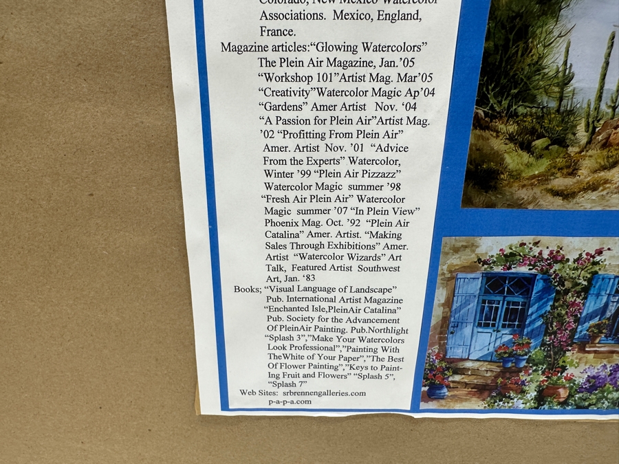 Mary DeLoyht-Arendt (B. 1927-2020) Original Watercolor Painting On Paper Of Crystal Cove In Newport Beach 19 X 15.5 Framed 31 X 27.5 [Photo 16]