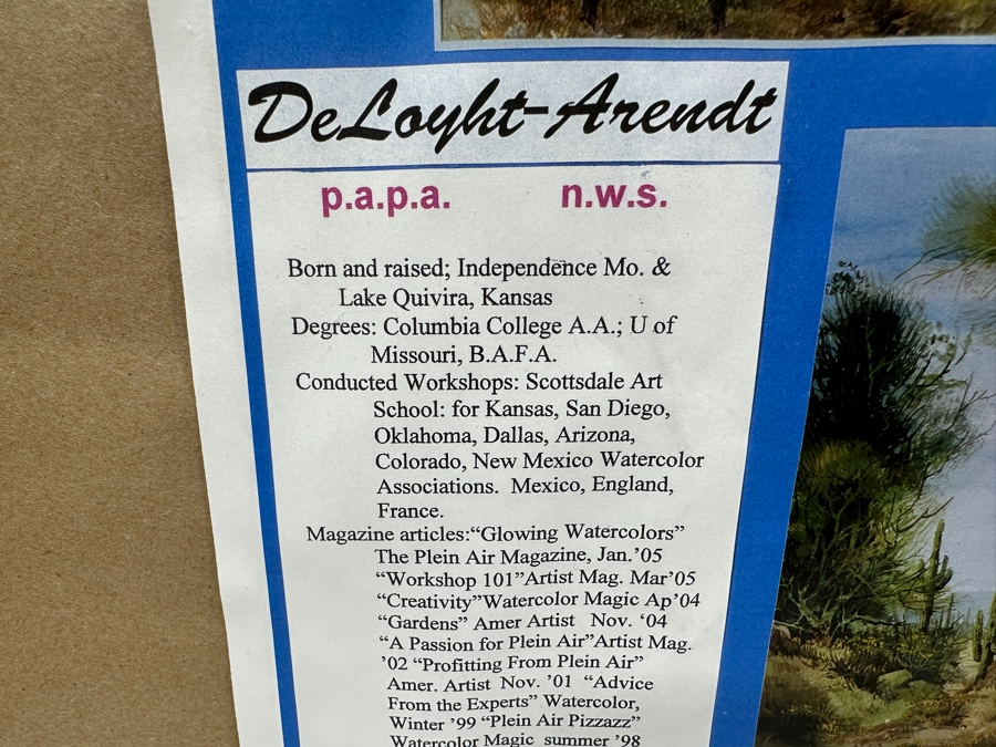 Mary DeLoyht-Arendt (B. 1927-2020) Original Watercolor Painting On Paper Of Crystal Cove In Newport Beach 19 X 15.5 Framed 31 X 27.5 [Photo 15]