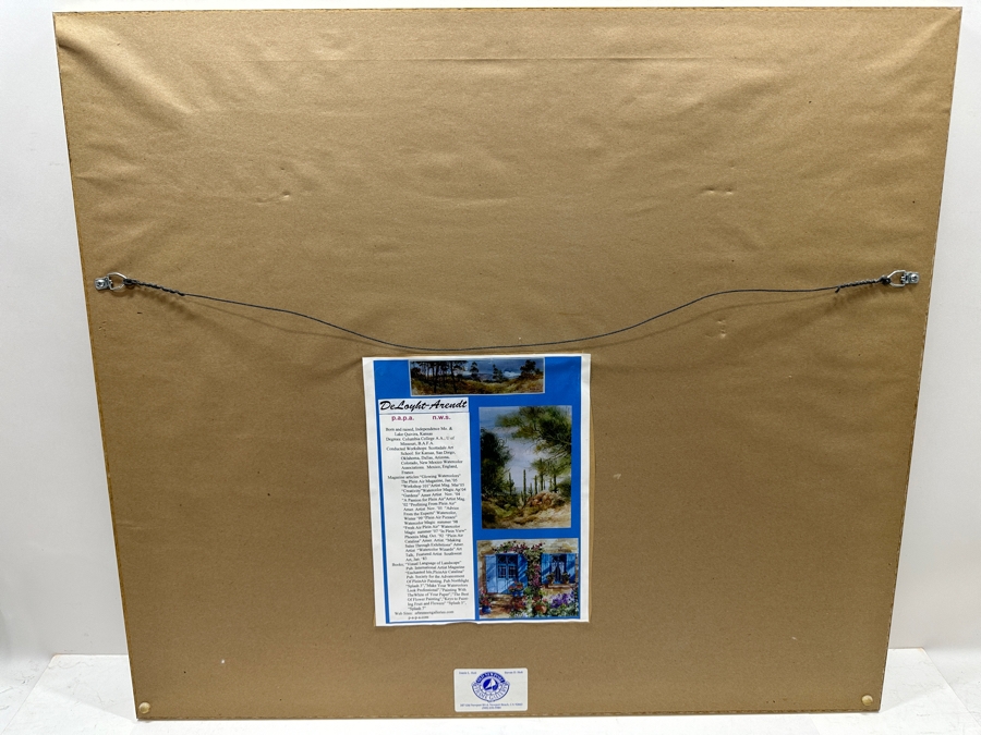 Mary DeLoyht-Arendt (B. 1927-2020) Original Watercolor Painting On Paper Of Crystal Cove In Newport Beach 19 X 15.5 Framed 31 X 27.5 [Photo 13]