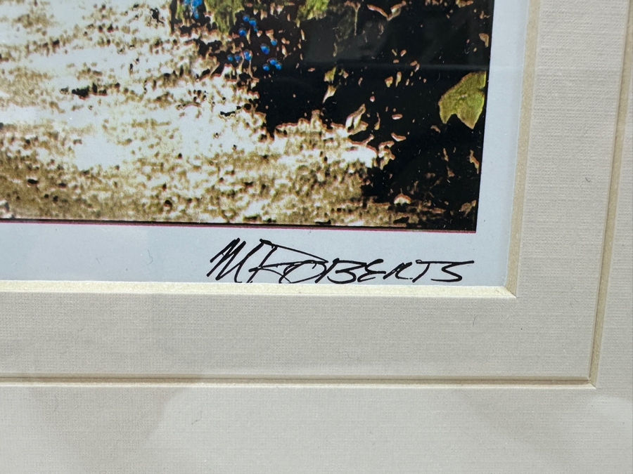 Martin Roberts Pair Of Original Painted Prints Created From B&W Photographs Titled 'French Farmhouse' & 'Provence Fountain' 7.5 X 11 Framed 13 X 19 Signed Lower Right [Photo 4]