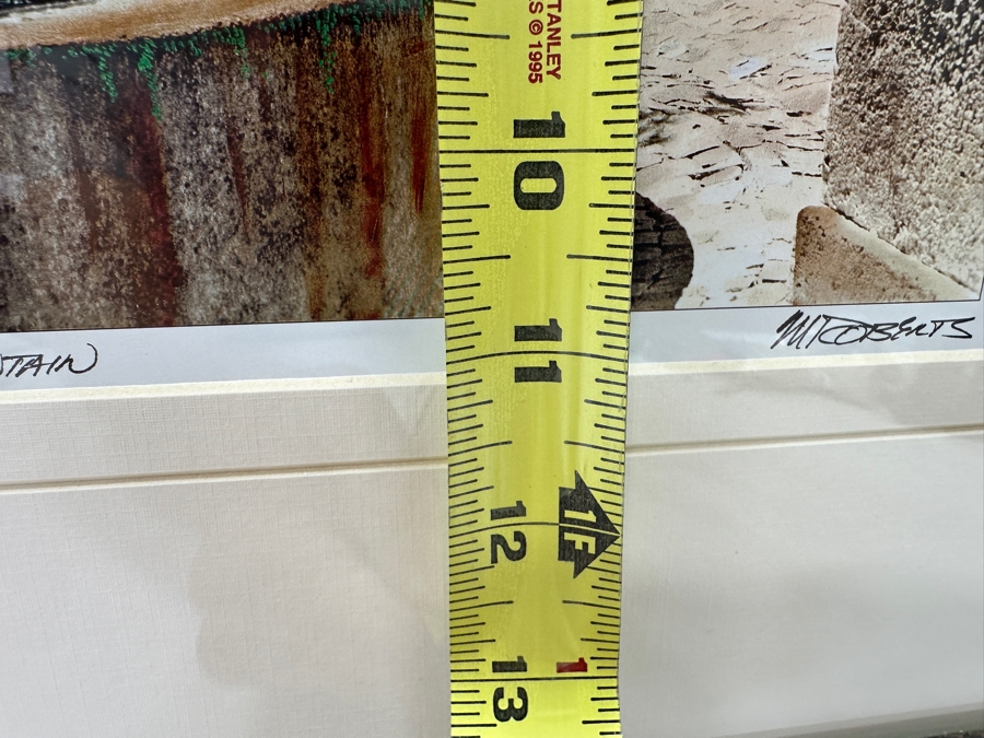 Martin Roberts Pair Of Original Painted Prints Created From B&W Photographs Titled 'French Farmhouse' & 'Provence Fountain' 7.5 X 11 Framed 13 X 19 Signed Lower Right [Photo 11]