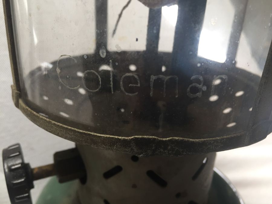 Vintage Green Coleman Pyrex Etched Glass Lantern [Photo 2]
