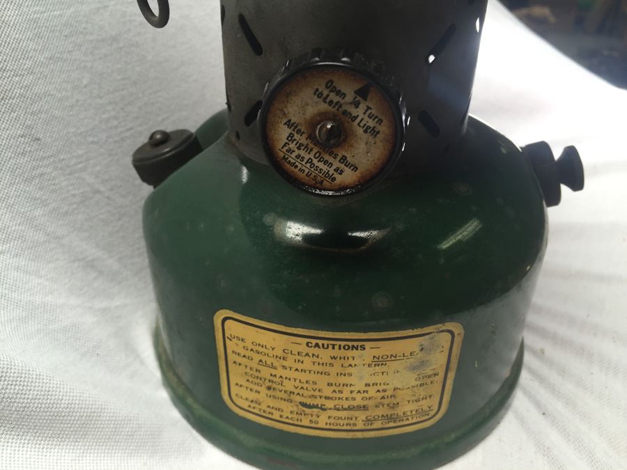 Vintage Green Coleman Pyrex Etched Glass Lantern [Photo 6]