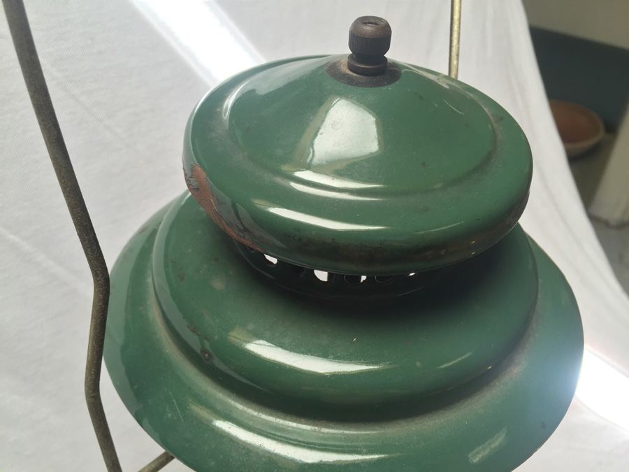 Vintage Green Coleman Pyrex Etched Glass Lantern [Photo 10]