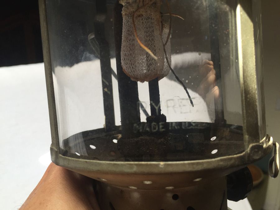 Vintage Green Coleman Pyrex Etched Glass Lantern [Photo 11]