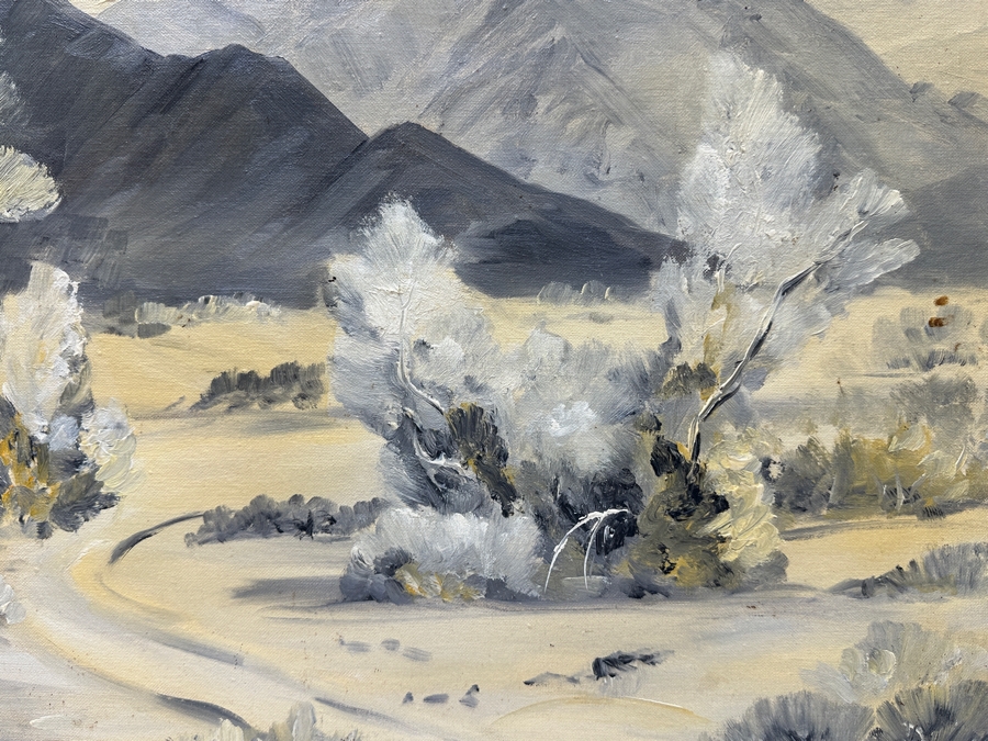 Jean V Martin (1906-1986, San Diego) Original Desert Landscape Painting Signed Lower Left [Photo 5]