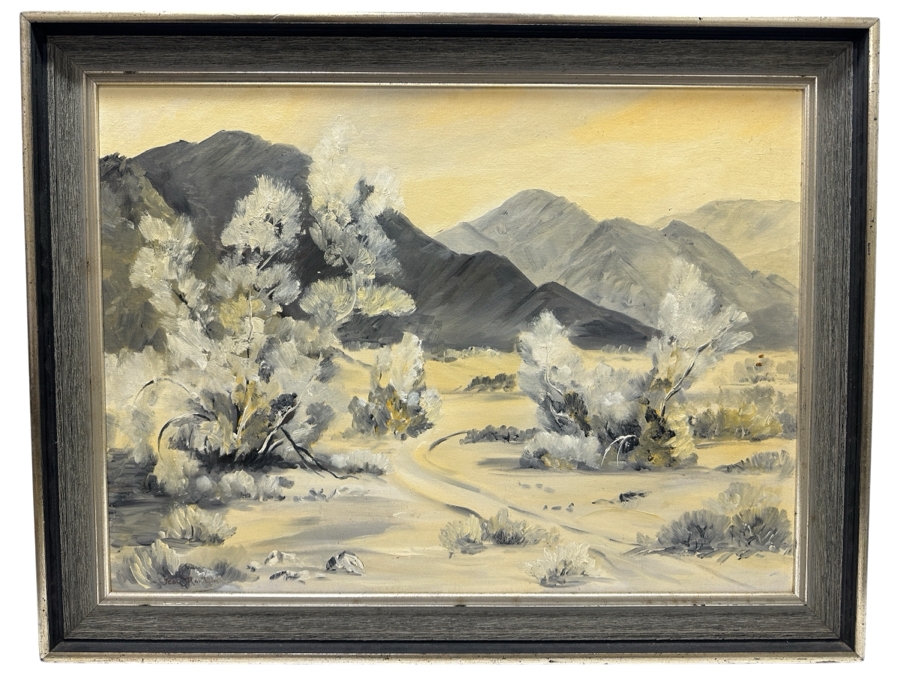 Jean V Martin (1906-1986, San Diego) Original Desert Landscape Painting Signed Lower Left [Photo 2]