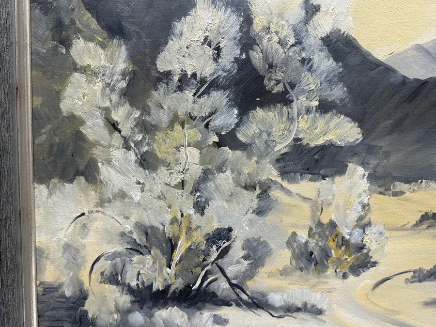 Jean V Martin (1906-1986, San Diego) Original Desert Landscape Painting Signed Lower Left [Photo 4]