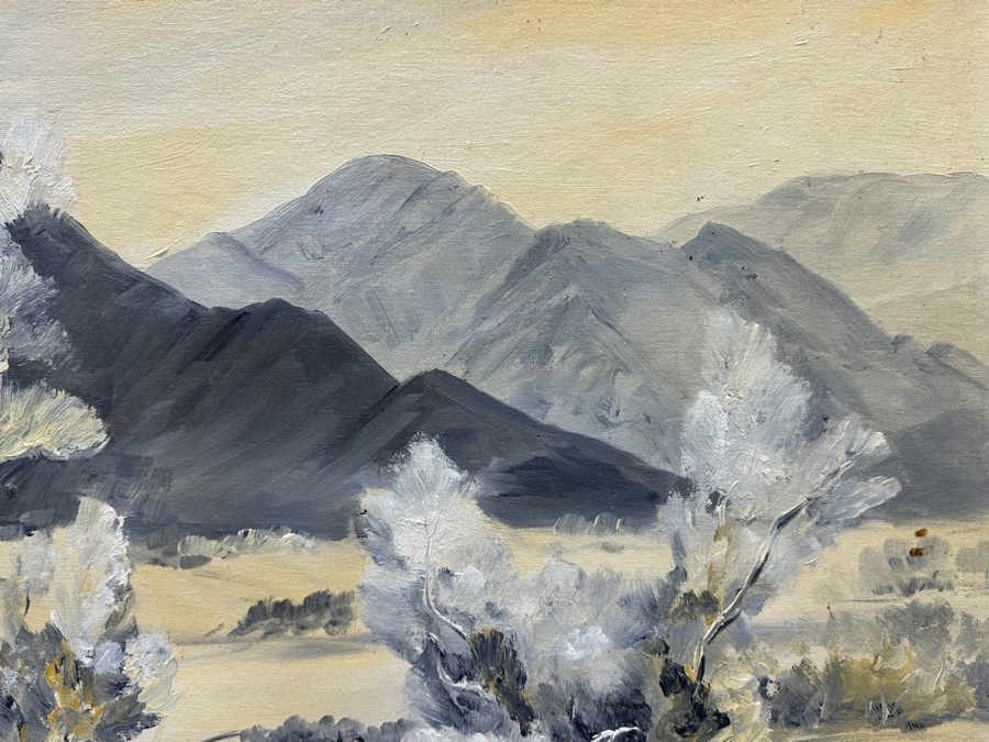 Jean V Martin (1906-1986, San Diego) Original Desert Landscape Painting Signed Lower Left [Photo 6]