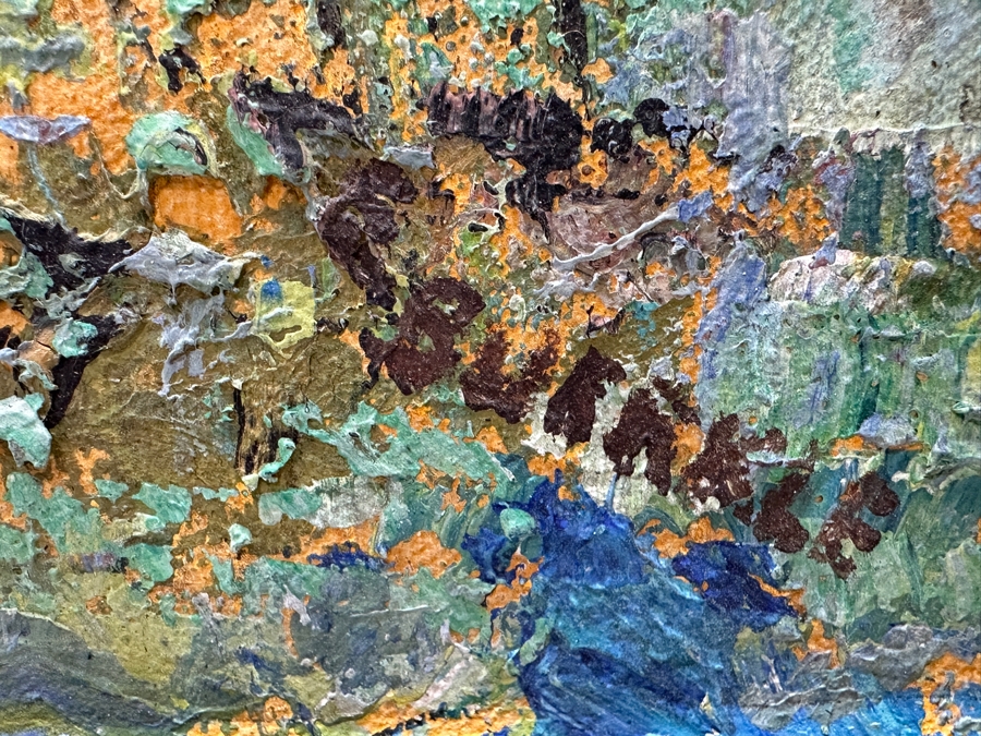 Original French Impressionist Style Painting Of Sailboats On Canvas Signed Lower Right Artist Signature Illegible E. Bu?rkle 20 X 16 Framed 26 X 22 [Photo 6]