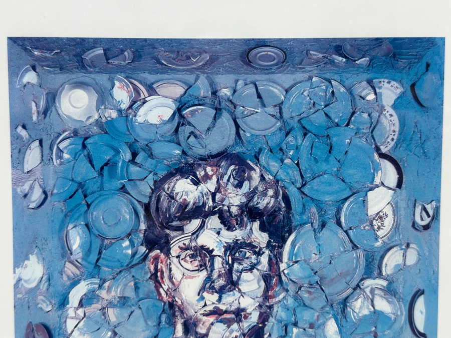 Autographed Elton John Signature In Black Marker Pen At Bottom Of A Print Of Julian Schnabel's 1997 Oil And Plates Painting Of Elton John Used As Cover Artwork For Elton John's Album 'The Big Picture' 6 X 8 Framed 16 X 19 [Photo 7]