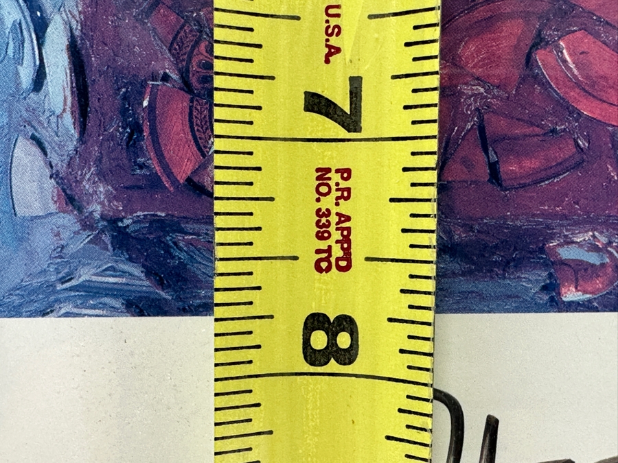 Autographed Elton John Signature In Black Marker Pen At Bottom Of A Print Of Julian Schnabel's 1997 Oil And Plates Painting Of Elton John Used As Cover Artwork For Elton John's Album 'The Big Picture' 6 X 8 Framed 16 X 19 [Photo 10]