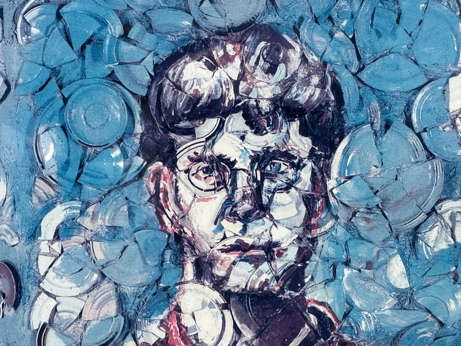 Autographed Elton John Signature In Black Marker Pen At Bottom Of A Print Of Julian Schnabel's 1997 Oil And Plates Painting Of Elton John Used As Cover Artwork For Elton John's Album 'The Big Picture' 6 X 8 Framed 16 X 19 [Photo 6]