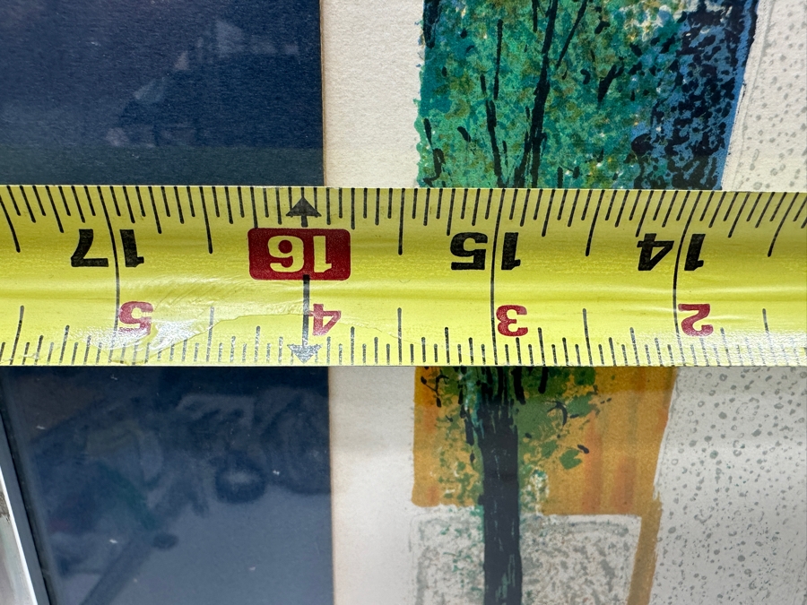 Yves Ganne (B. 1931, French) Hand Signed Lithograph Titled 'Flowers And Fruit In Front Of The Window' Numbered 50 Of 260 16 X 22 Framed 21 X 27.5 [Photo 6]