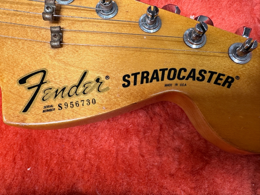 Vintage 1979 Fender Antigua Stratocaster Solid Body Electric Guitar Made In Fullerton, California Factory USA Serial Number S956730 With Fender Tweed Hard Case (Case Has Damaged Latch And Lock) 38.5'L Estimate $3,000-$4,000 [Photo 7]