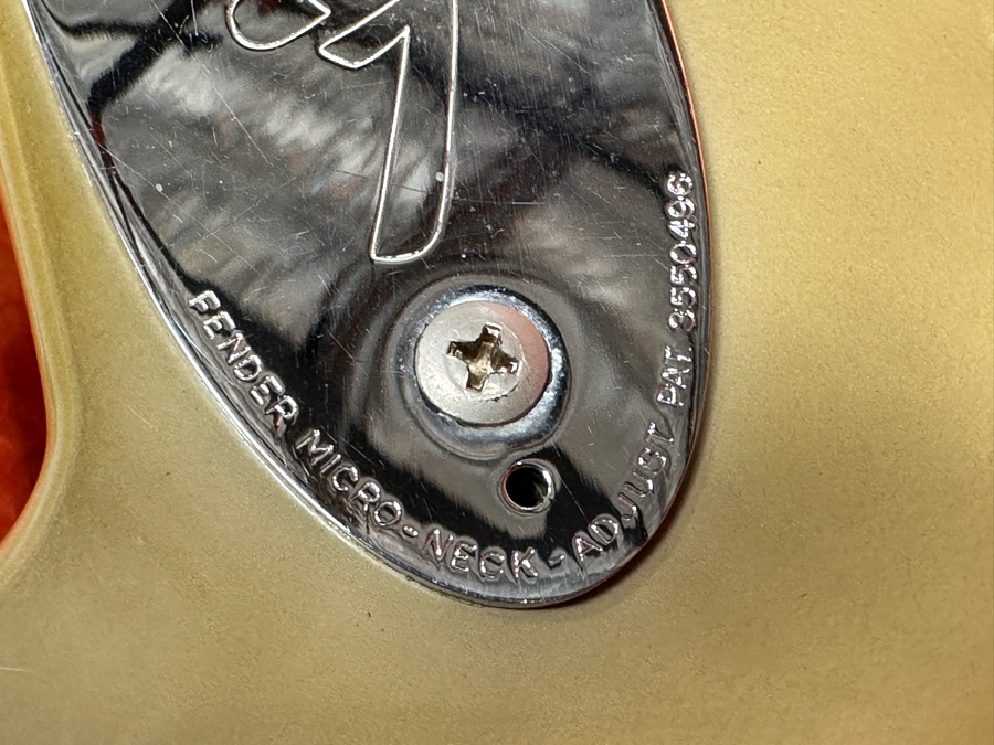 Vintage 1979 Fender Antigua Stratocaster Solid Body Electric Guitar Made In Fullerton, California Factory USA Serial Number S956730 With Fender Tweed Hard Case (Case Has Damaged Latch And Lock) 38.5'L Estimate $3,000-$4,000 [Photo 15]