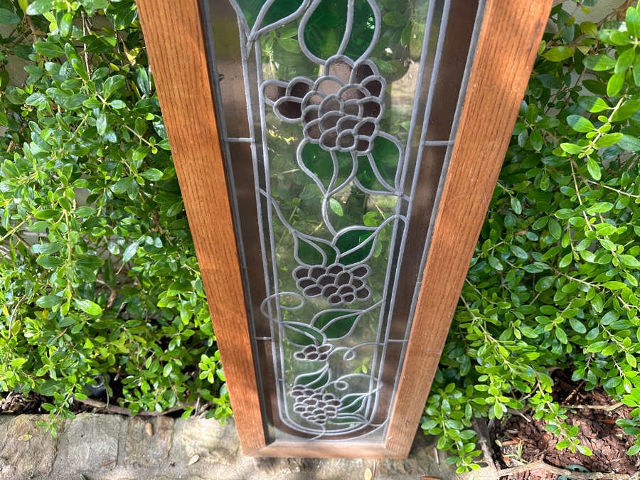Just Added - Stained Glass Grape Motif Panel 13.25'W x 58'H [Photo 4]