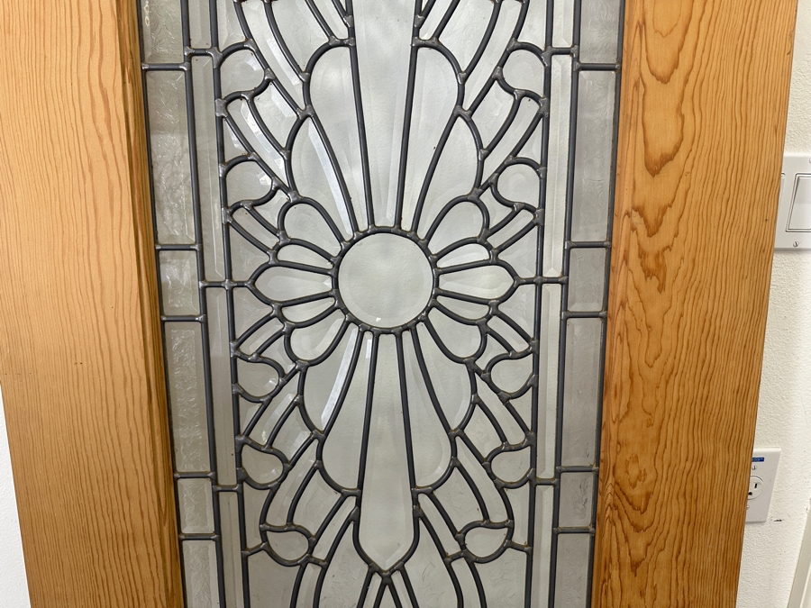 Just Added - Wood Door with Decorative Leaded Glass Lite 30'W x 80'H  [Photo 2]