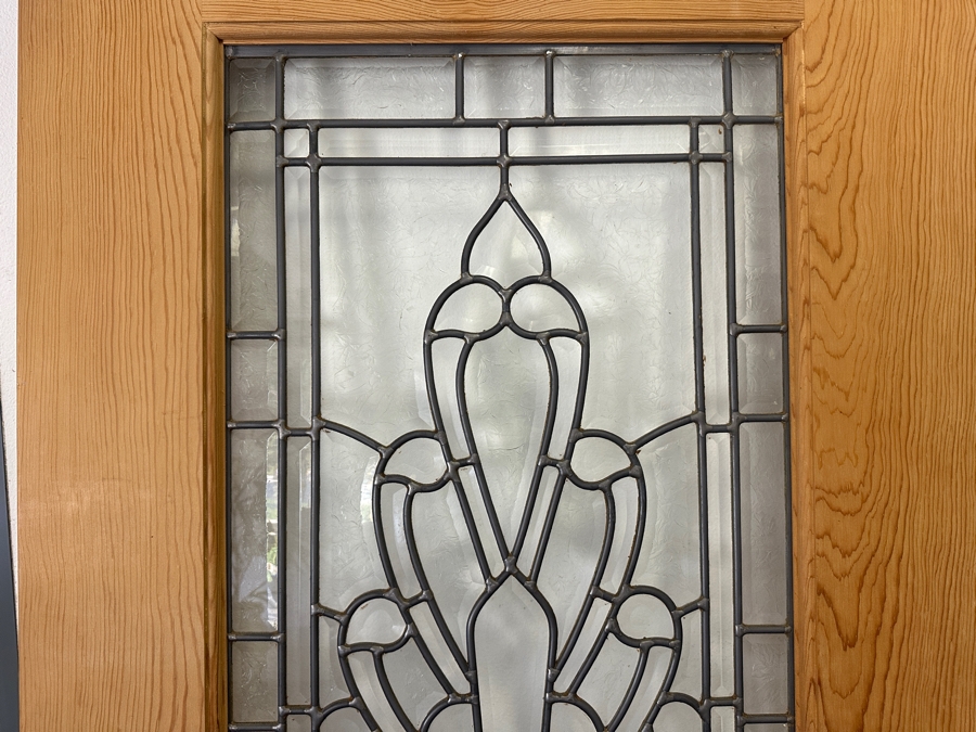 Just Added - Wood Door with Decorative Leaded Glass Lite 30'W x 80'H  [Photo 3]