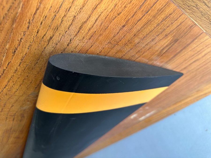 Just Added - Actual Bell Helicopter Tail Rotor Mounted On Wooden Frame 54.5 X 22 With U.S. Army Master Aviator Badge Pilot Wings And Crazy Horse Saloon Anchorage, AK Ice Scraper  [Photo 9]