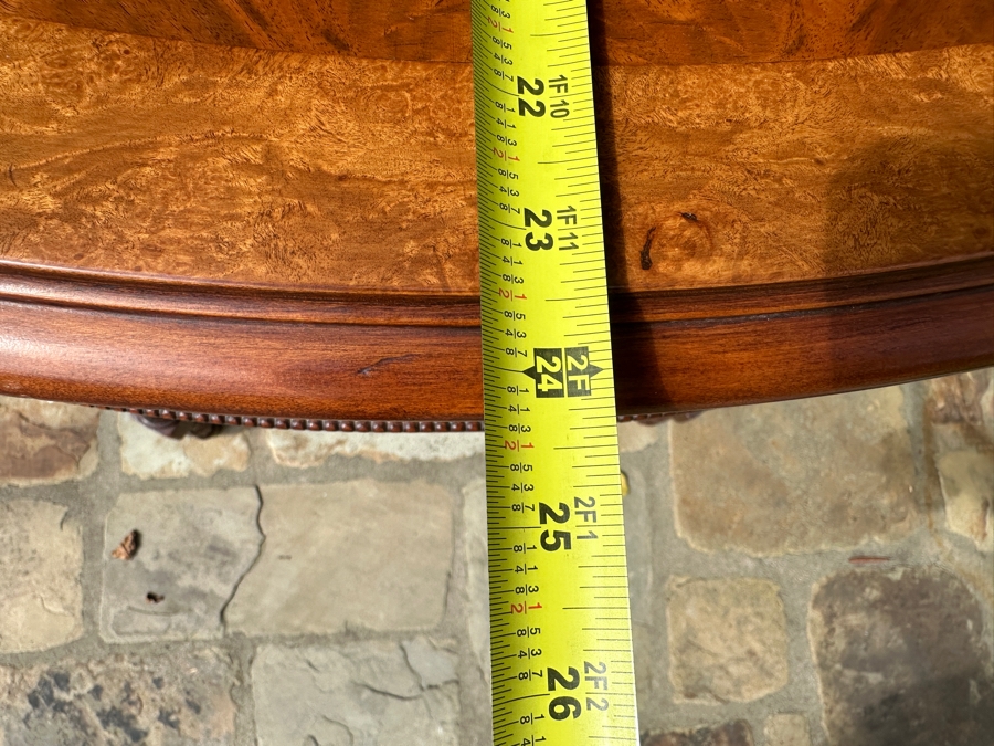 Just Added - Vintage Imperial Oval Wooden Side Table 34 X 24 X 29H [Photo 10]