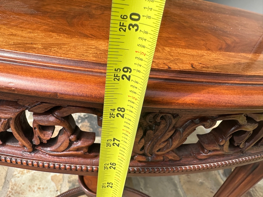 Just Added - Vintage Imperial Oval Wooden Side Table 34 X 24 X 29H [Photo 11]