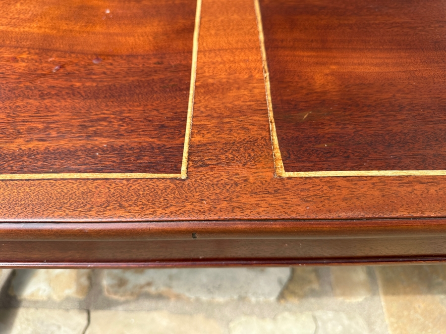 Just Added - Inlaid Wooden Drop Leaf Coffee Table 51W X 21D X 17H [Photo 3]