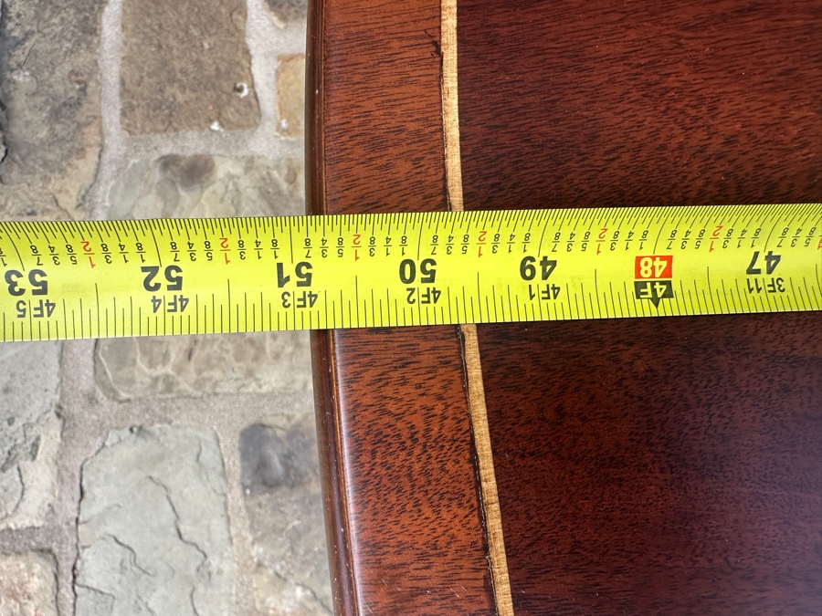 Just Added - Inlaid Wooden Drop Leaf Coffee Table 51W X 21D X 17H [Photo 6]