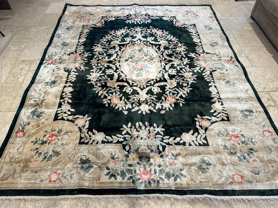 Just Added - Finely Hand Knotted Aga John Oriental Chinese Silk Blend Area Rug 95 X 120 Retails $5,500 [Photo 2]