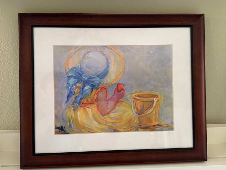 Just Added - White Picture Display Ladder 26'W X 72'H X 5'D With Five Framed Prints 12 X 15 [Photo 5]