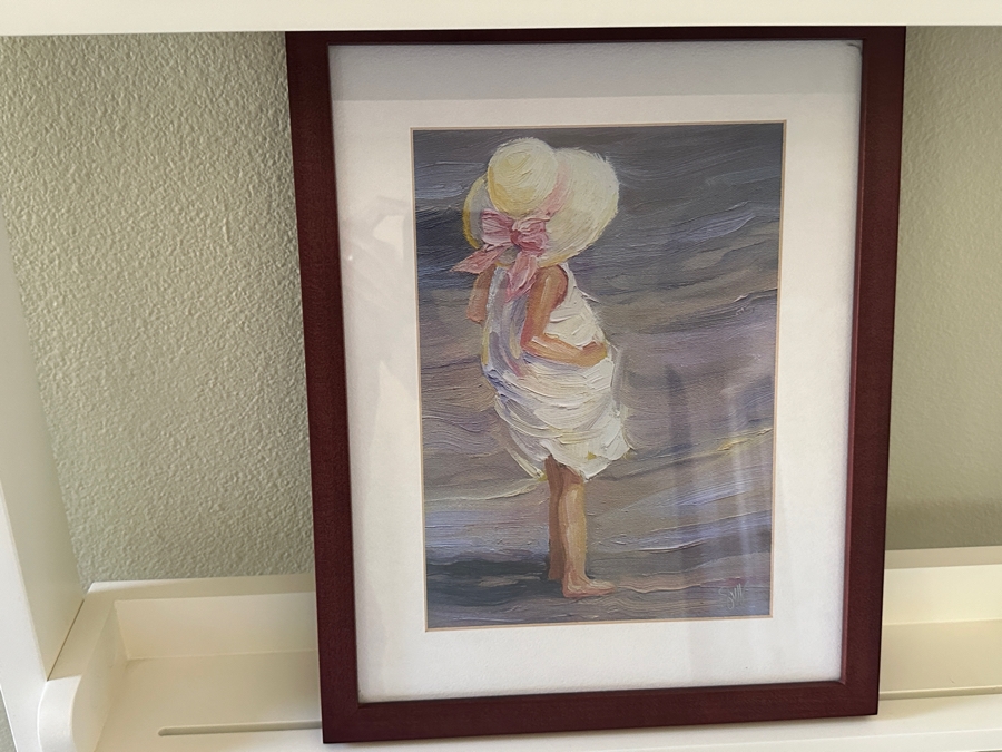 Just Added - White Picture Display Ladder 26'W X 72'H X 5'D With Five Framed Prints 12 X 15 [Photo 4]