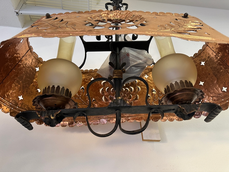 Just Added - Copper Light Fixture 28W X 24H [Photo 2]