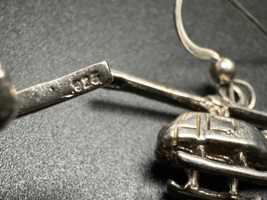 Just Added - Sterling Silver Helicopter Earrings 8.2g [Photo 3]